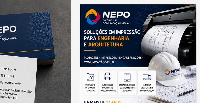 Projetos e materiais gráficos da NEPO